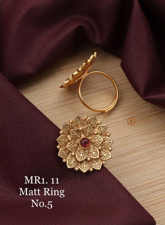 MR1 Designer Rajawadi Matt Rings Wholesalers In Delhi
